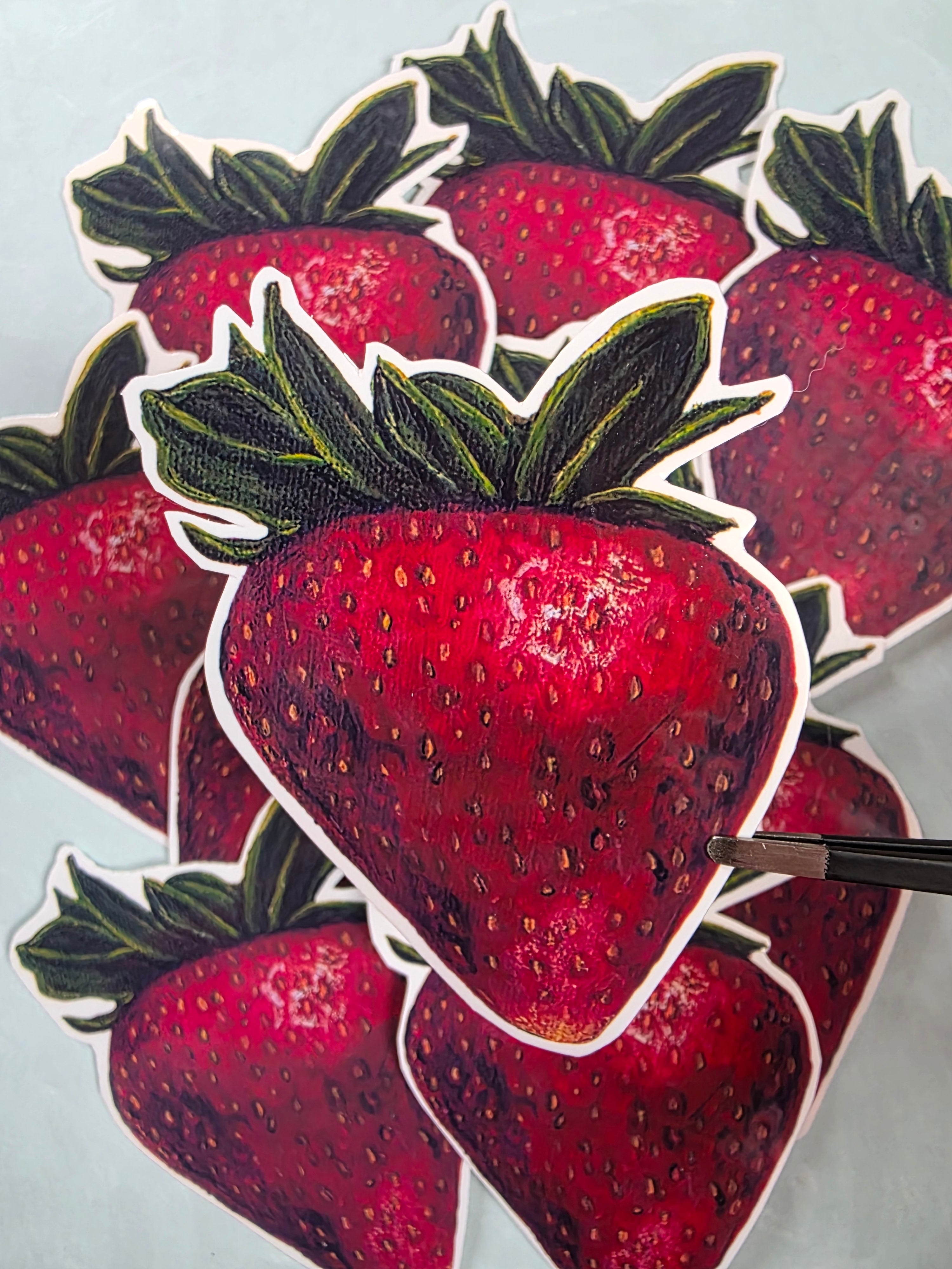 "Strawberry Dream" Glossy Vinyl Sticker
