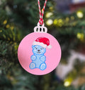 Blue Gummy Bear Santa Ornament